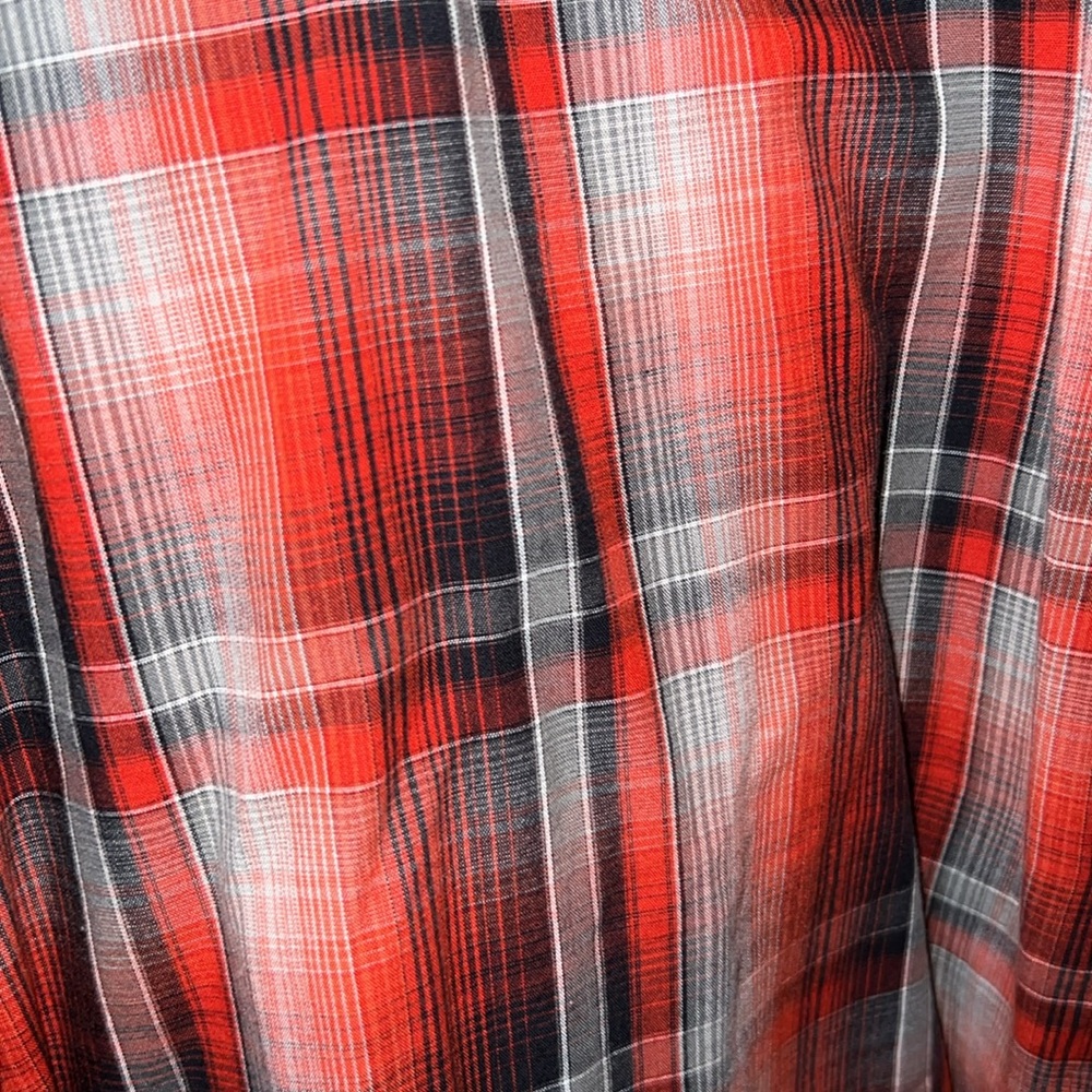 men’s INC red long sleeve button up - Picture 3 of 3